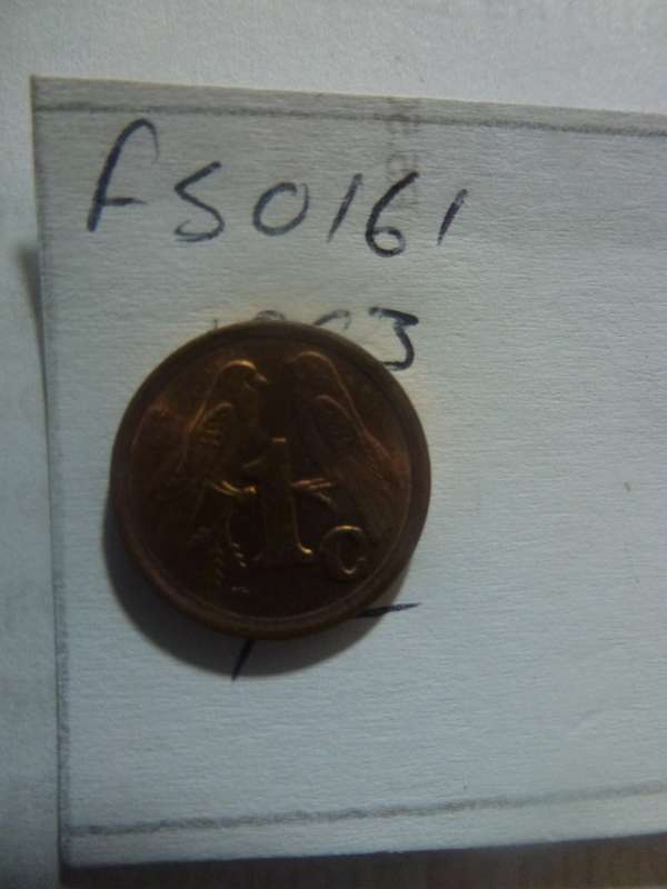 1993 Republic of South Africa 1 cent