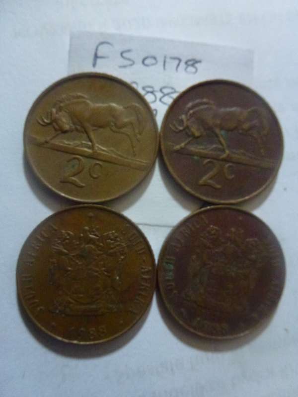 1988 Republic of South Africa 2 cent