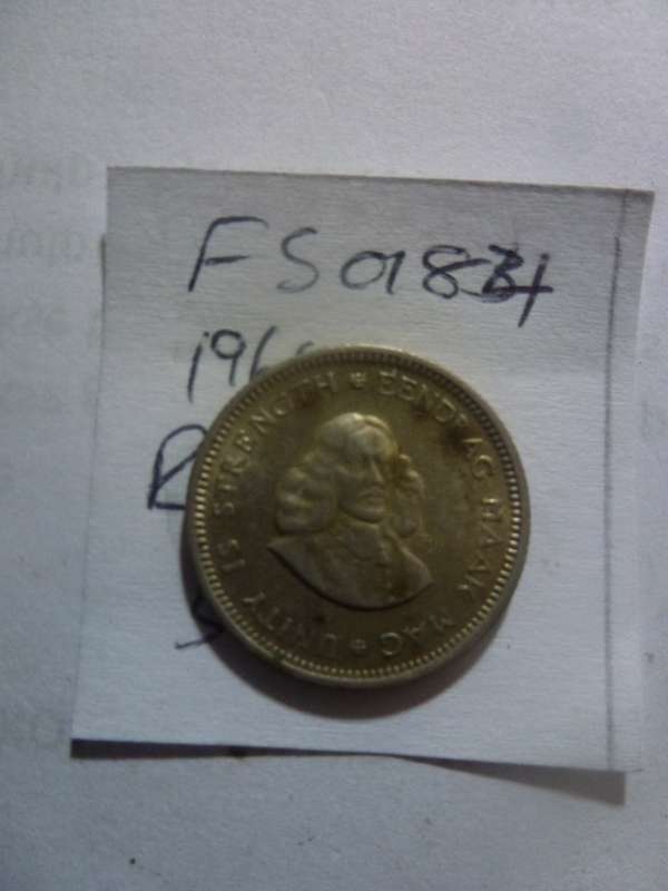 1964 Republic of South Africa 5 cent