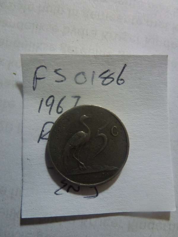 1967 Republic of South Africa 5 cent