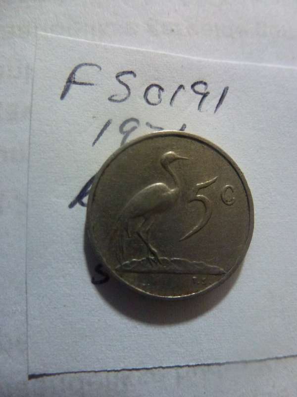 1974 Republic of South Africa 5 cent