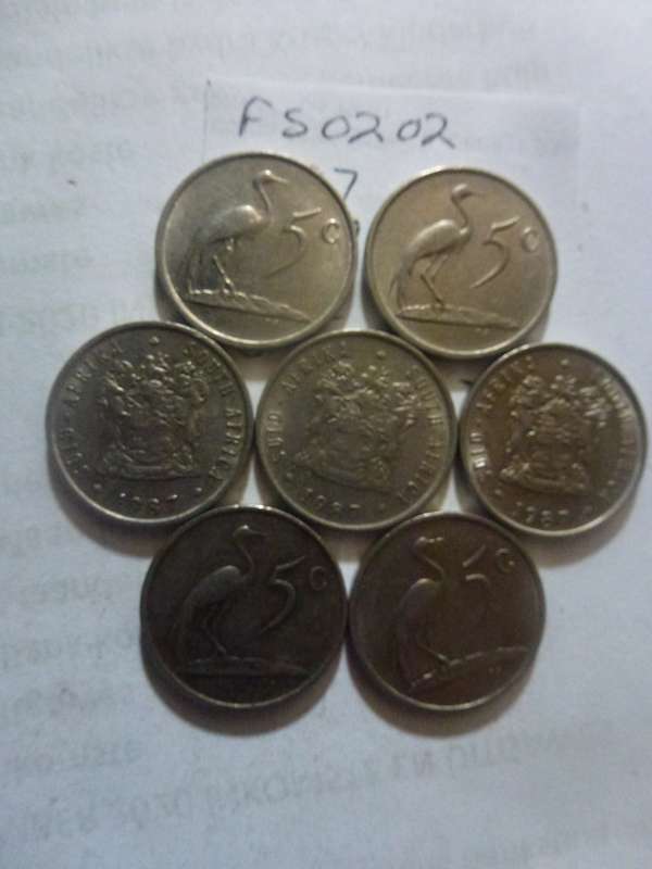 1987 Republic of South Africa 5 cent