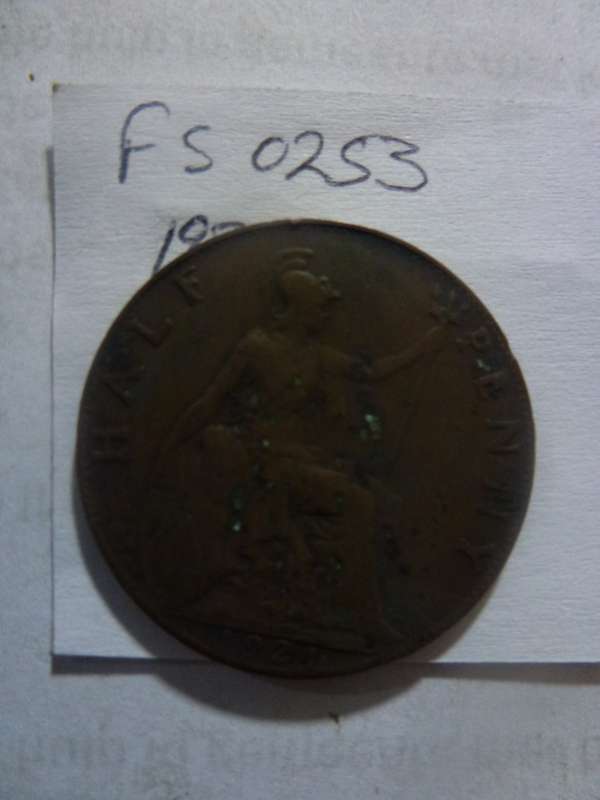 1921 Great Britain 1/2 penny