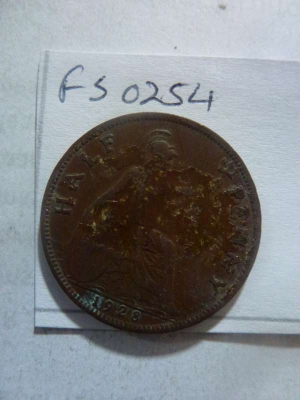 1928 Great Britain 1/2 penny