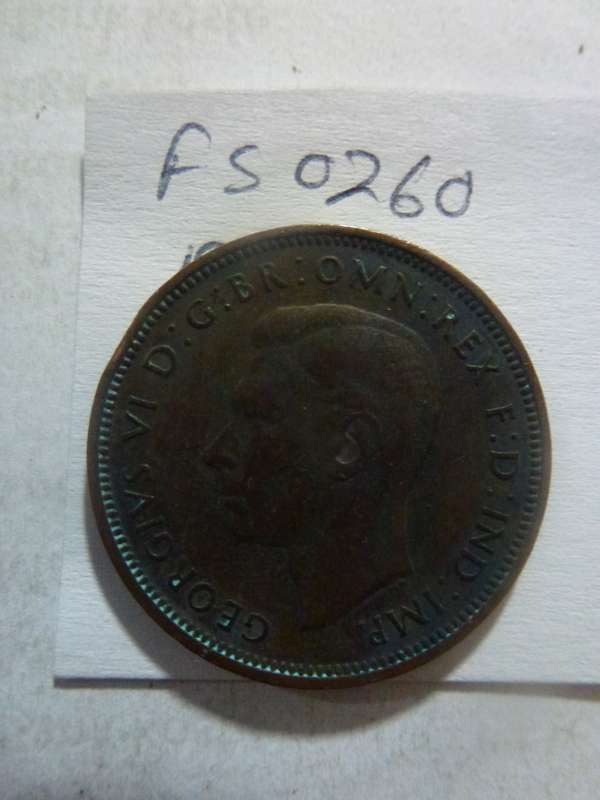 1942 Great Britain 1/2 penny