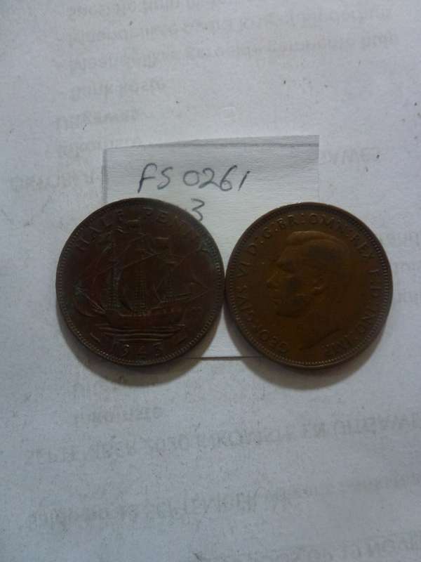 1943 Great Britain 1/2 penny