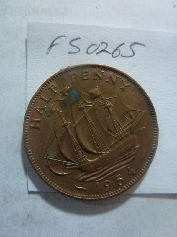 1954 Great Britain 1/2 penny