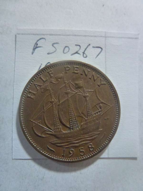 1958 Great Britain 1/2 penny