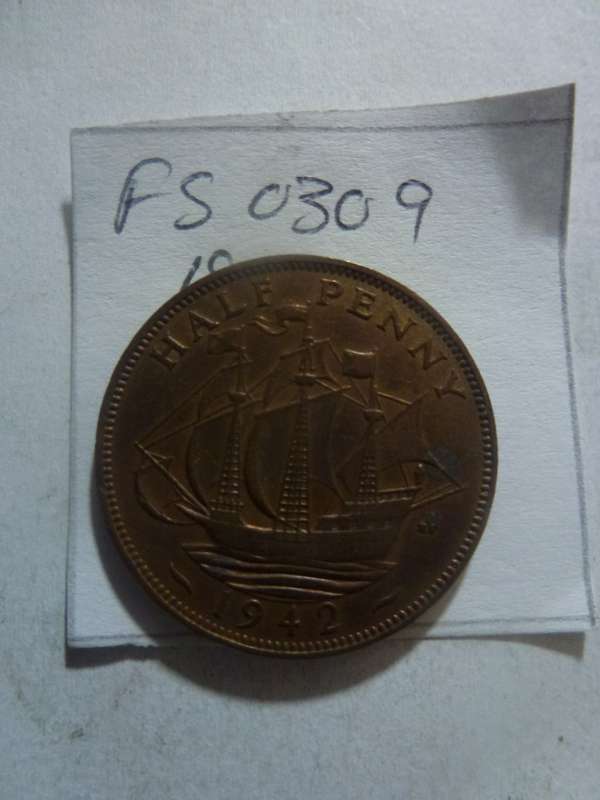 1942 Great Britain 1/2 penny