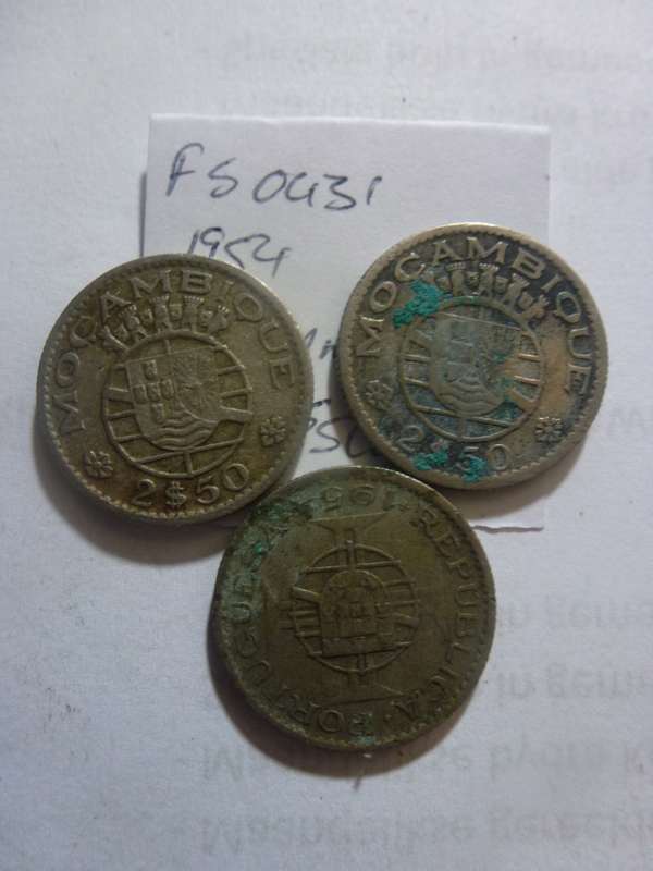 1954 Mozambique 2.5 escudo