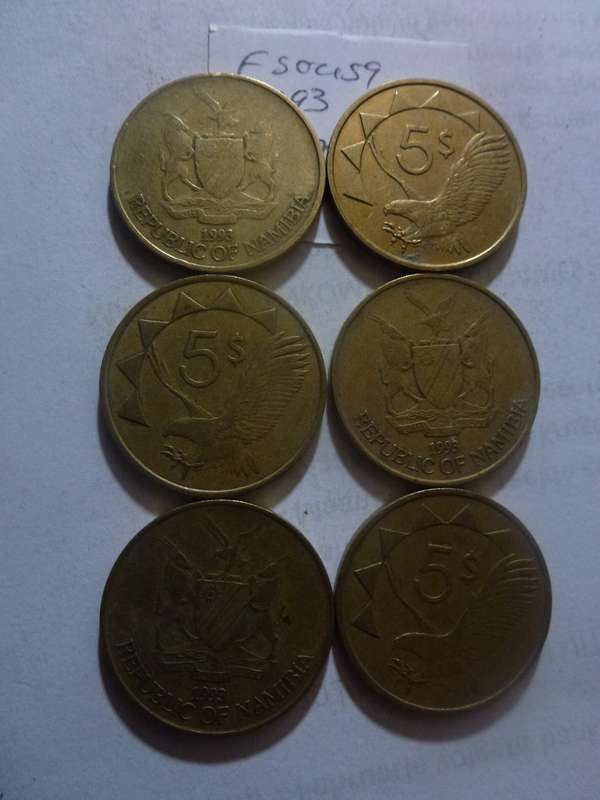 1993 Namibia 5 dollar