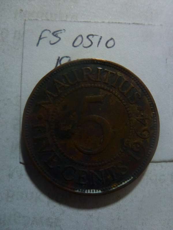 1964 Mauritius 5 cent