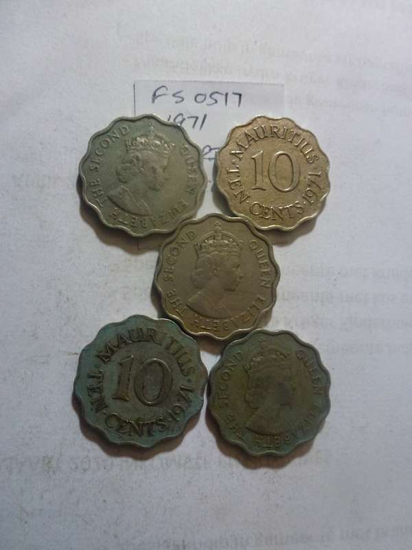 1971 Mauritius 10 cent