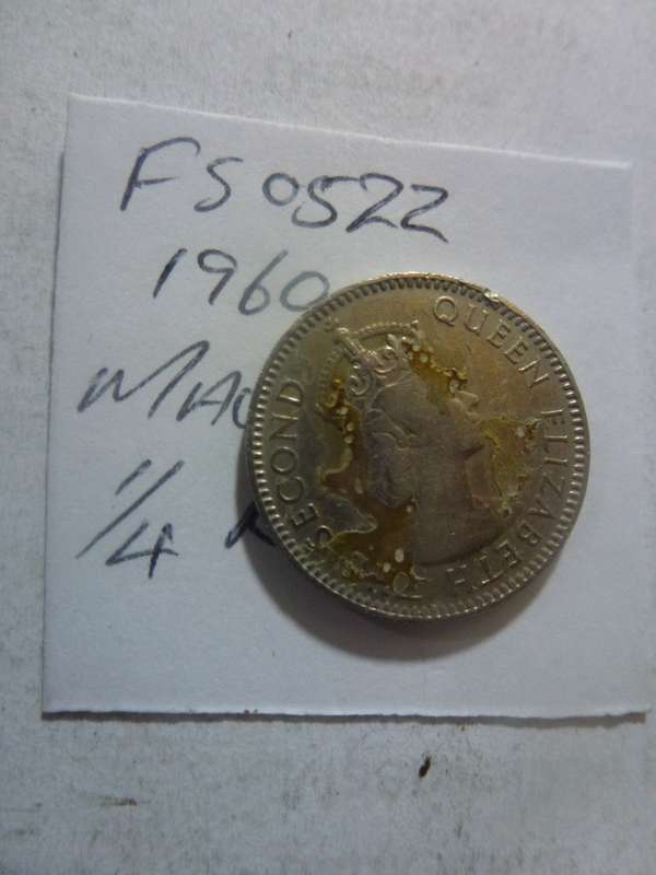 1960 Mauritius 1/4 rupee
