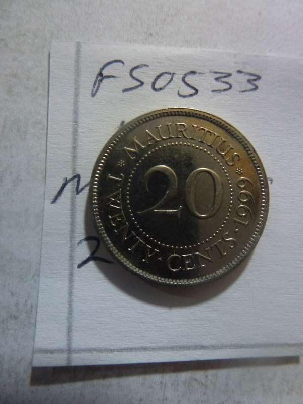 1999 Mauritius 20 cent