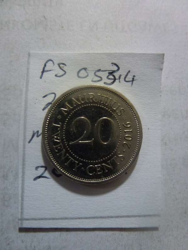 2016 Mauritius 20 cent