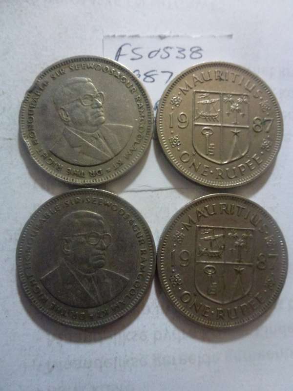 1987 Mauritius 1 rupee