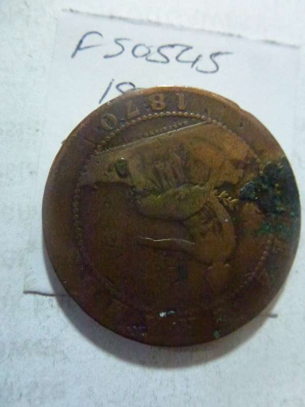 1870 Spain 10 centimos