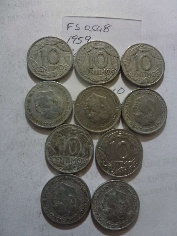 1959 Spain 10 centimos