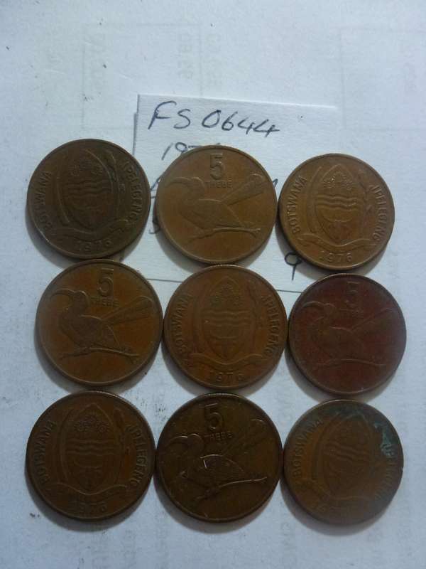 1976 Botswana 5 thebe