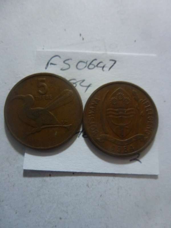 1984 Botswana 5 thebe