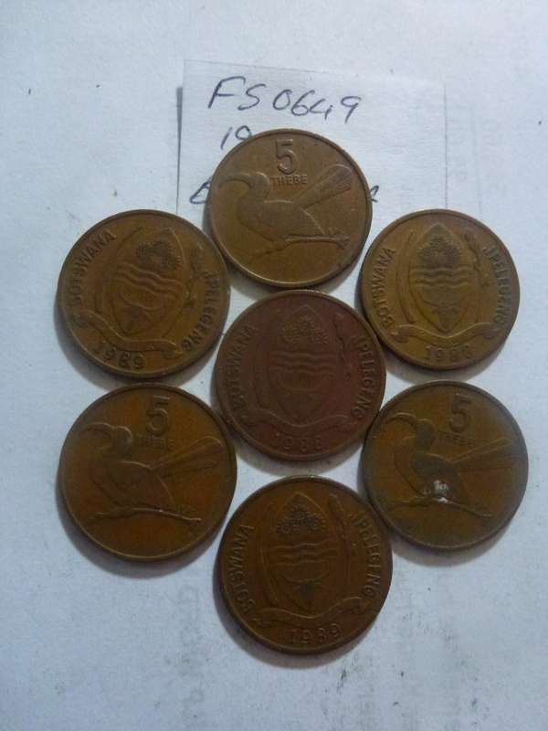 1988 Botswana 5 thebe