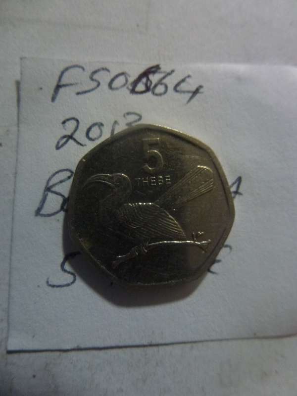 2013 Botswana 5 thebe