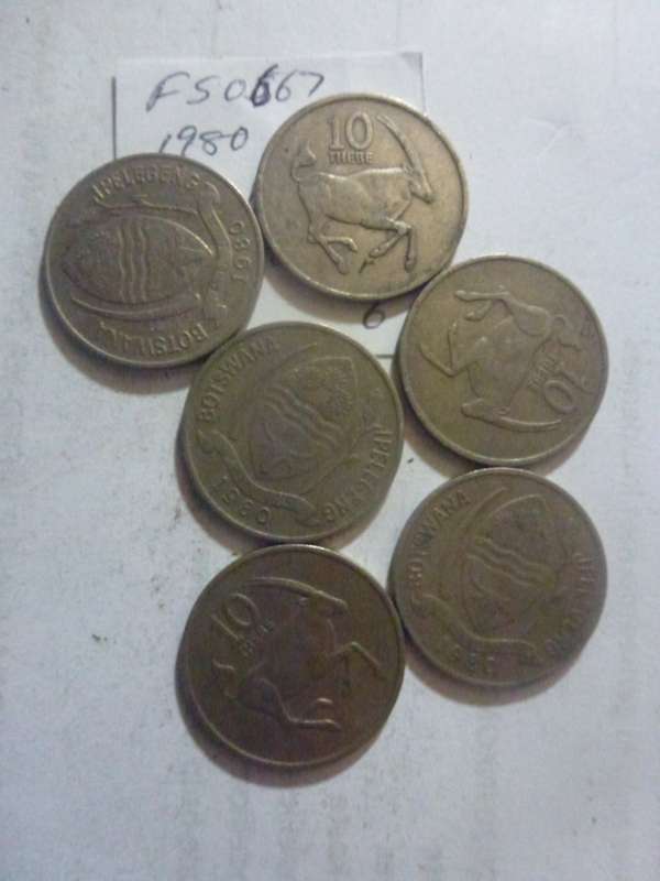 1980 Botswana 10 thebe