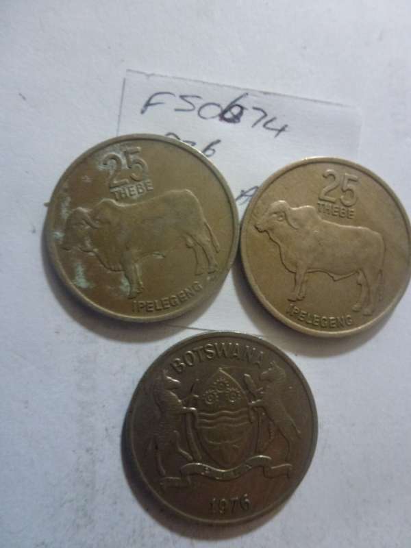1976 Botswana 25 thebe