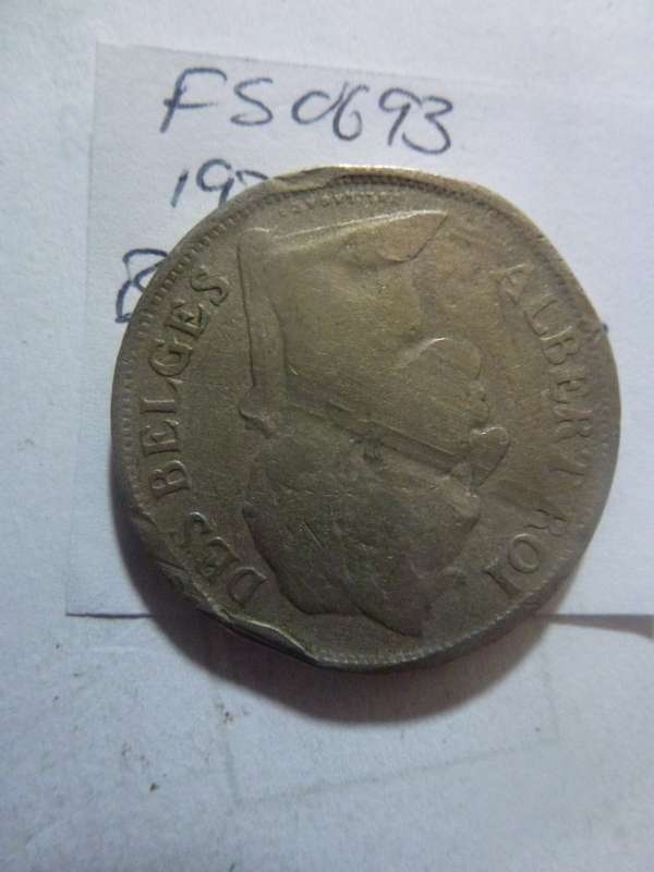 1926 Belgian Congo 1 franc