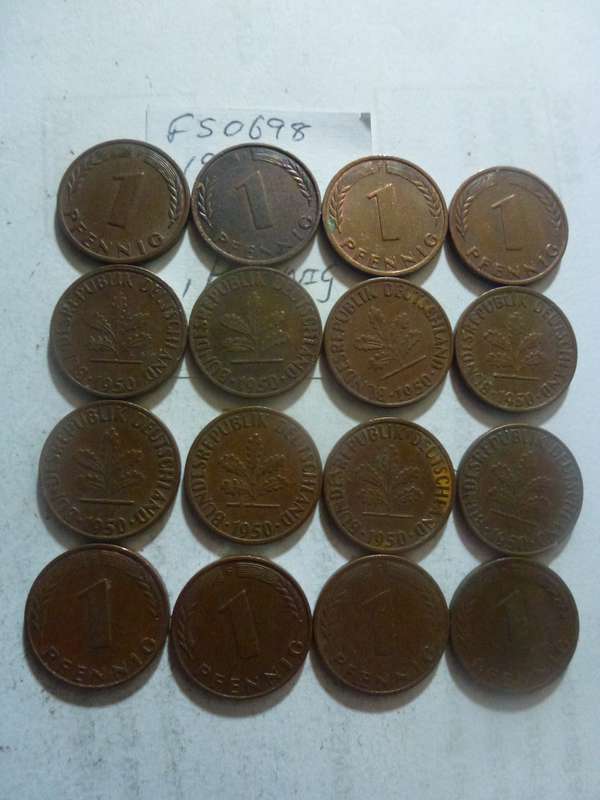 1950 Germany 1 pfennig