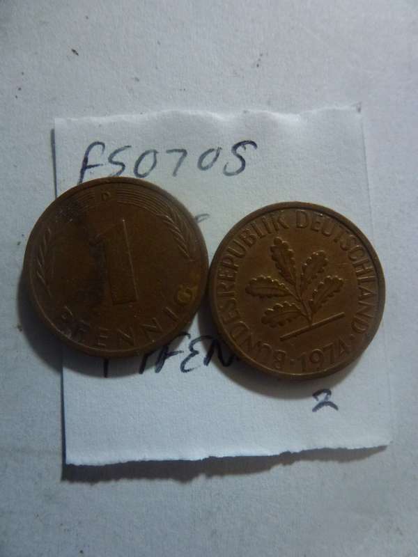 1974 Germany 1 pfennig
