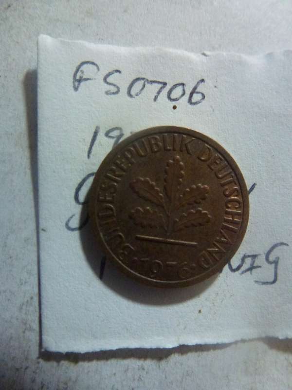 1976 Germany 1 pfennig