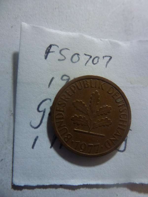 1977 Germany 1 pfennig
