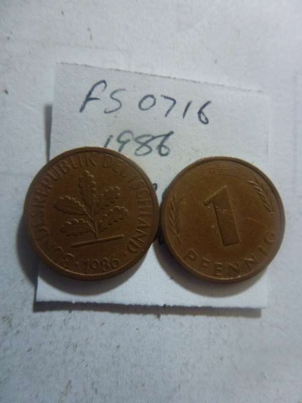 1986 Germany 1 pfennig