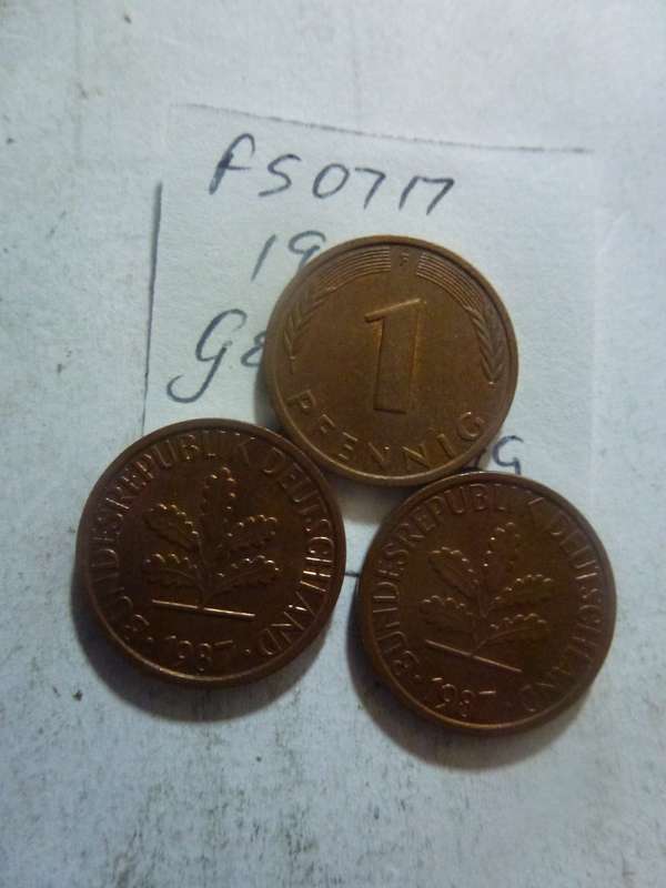 1987 Germany 1 pfennig