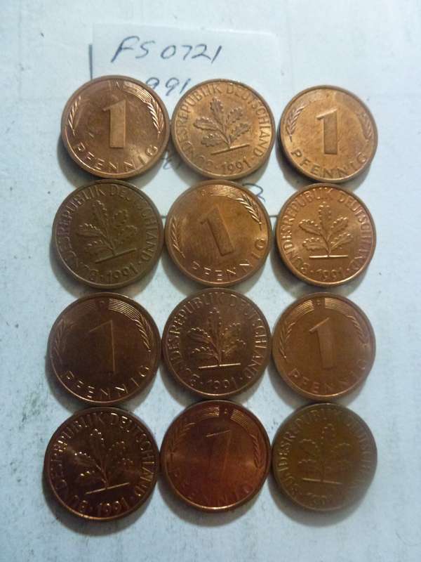 1991 Germany 1 pfennig