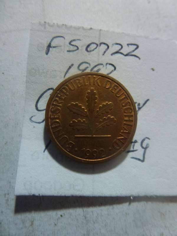 1992 Germany 1 pfennig