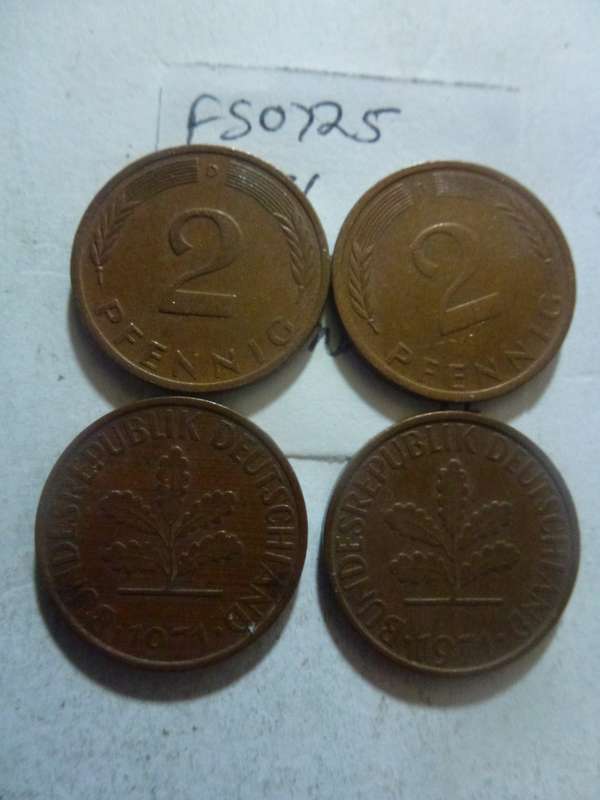 1971 Germany 2 pfennig