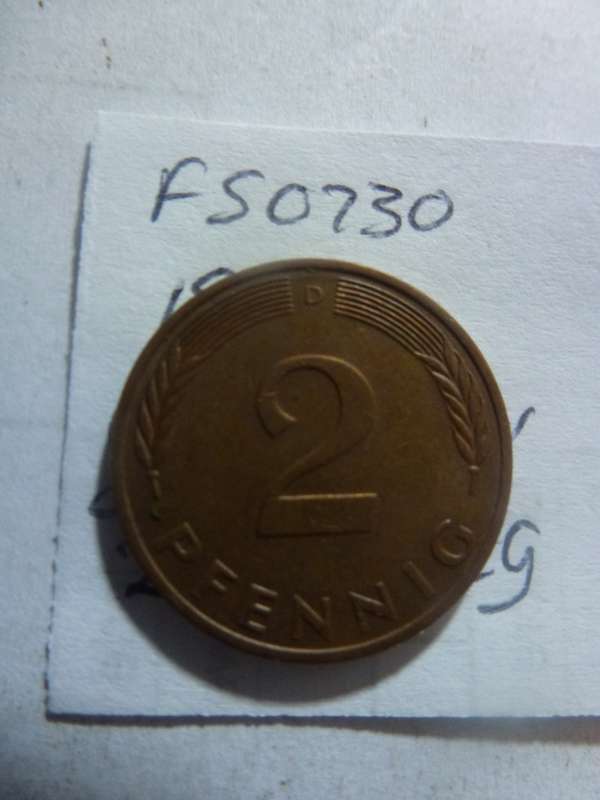 1980 Germany 2 pfennig