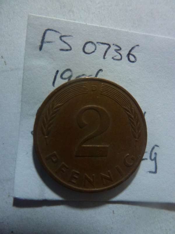 1986 Germany 2 pfennig