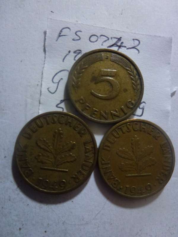 1949 Germany 5 pfennig