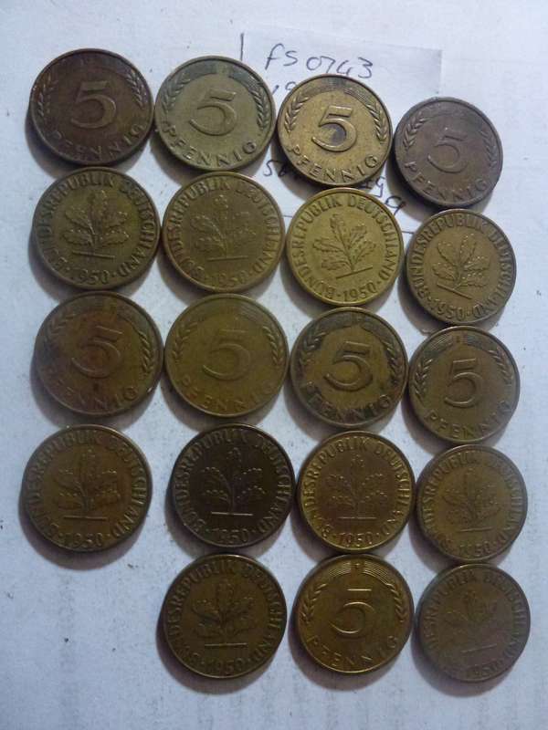 1950 Germany 5 pfennig