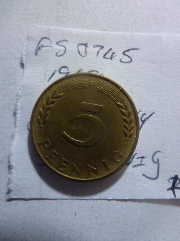 1968 Germany 5 pfennig