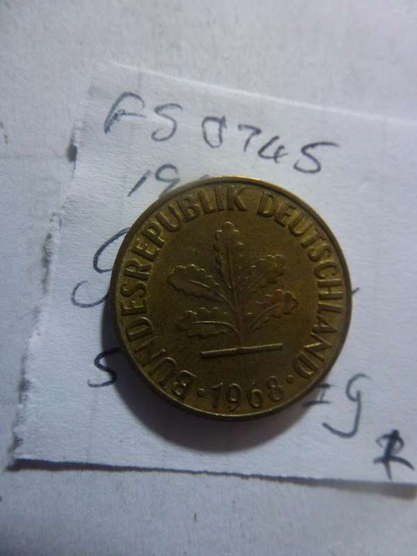 1968 Germany 5 pfennig