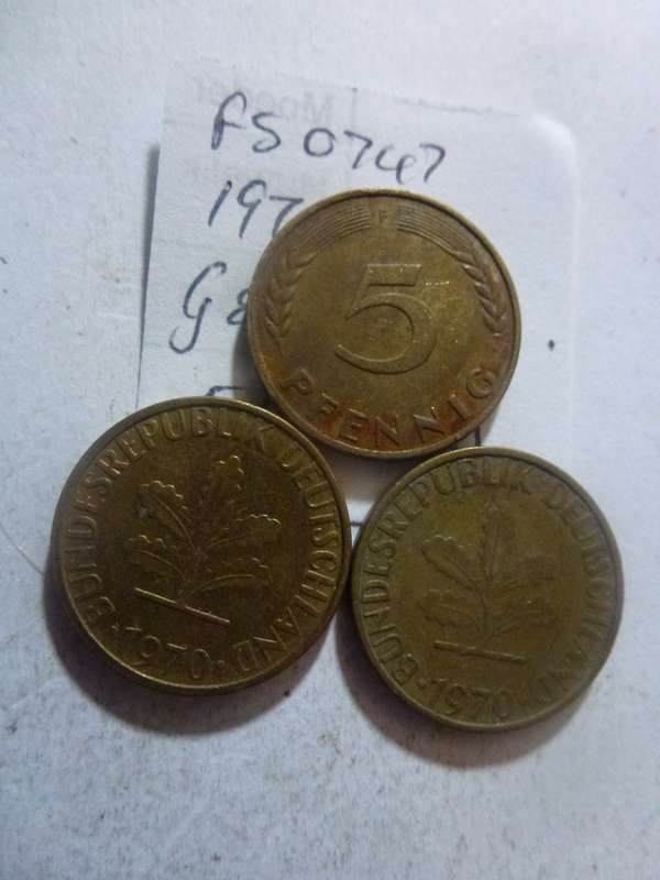 1970 Germany 5 pfennig