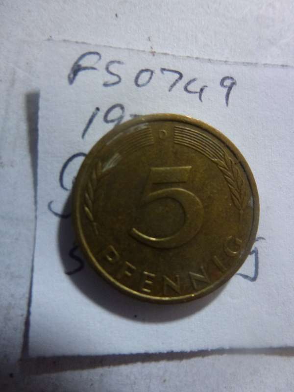 1974 Germany 5 pfennig