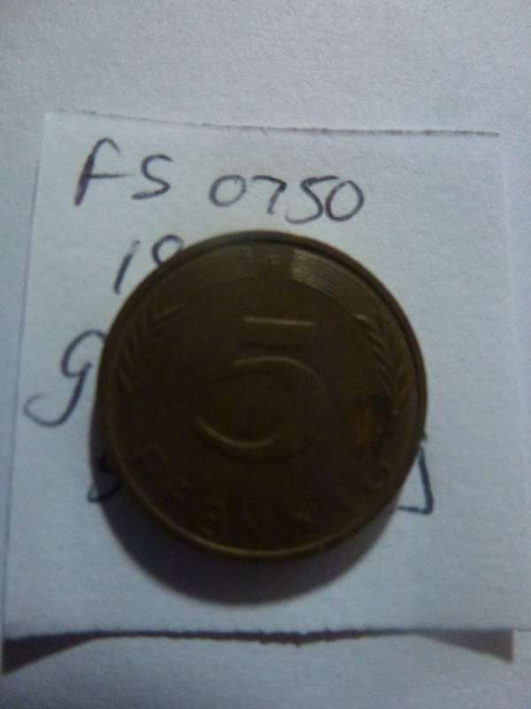 1975 Germany 5 pfennig