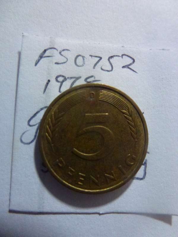 1978 Germany 5 pfennig