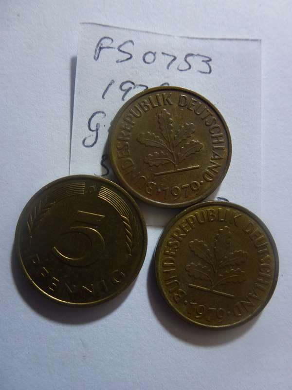 1979 Germany 5 pfennig